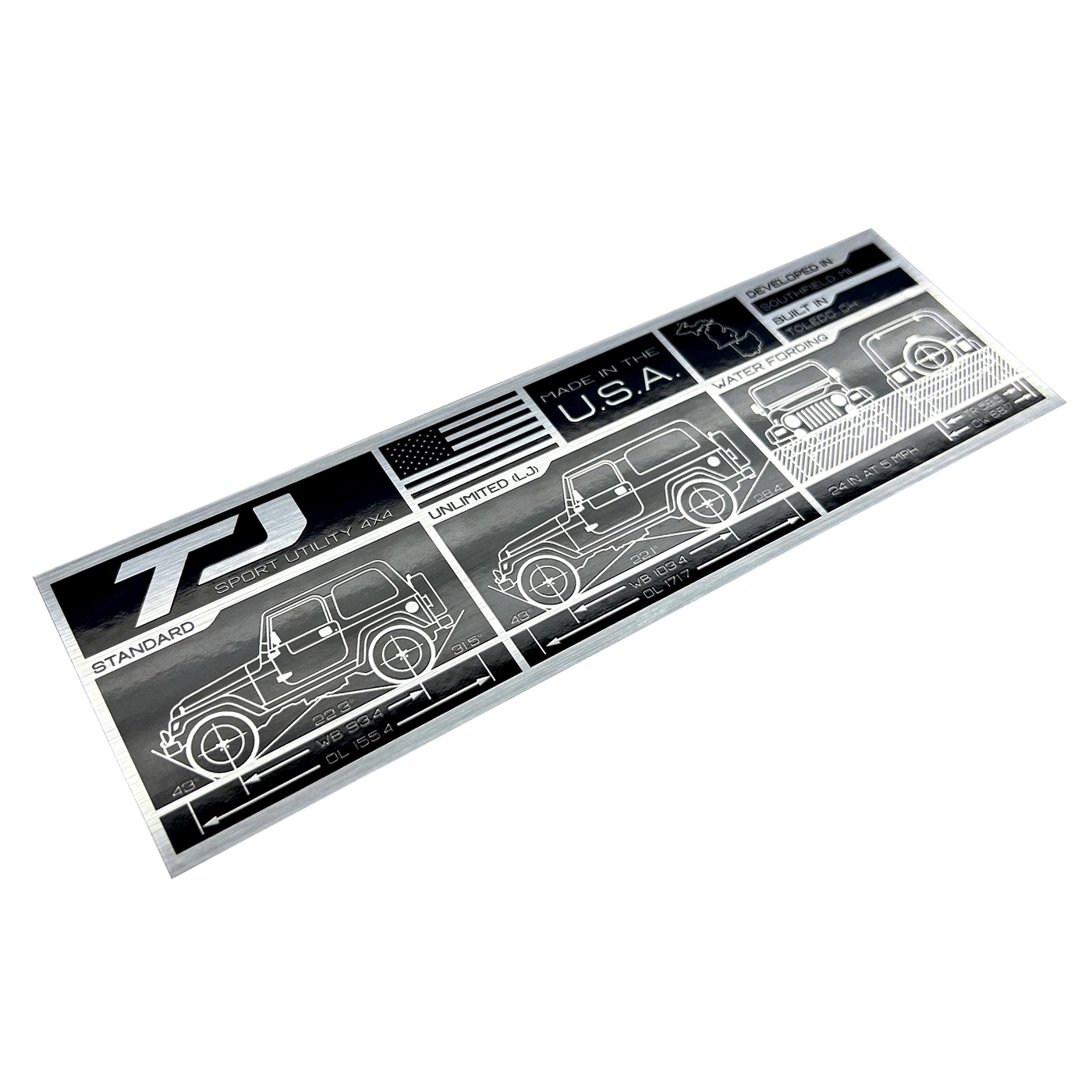 TJ/LJ Blueprint Data Plate Decal