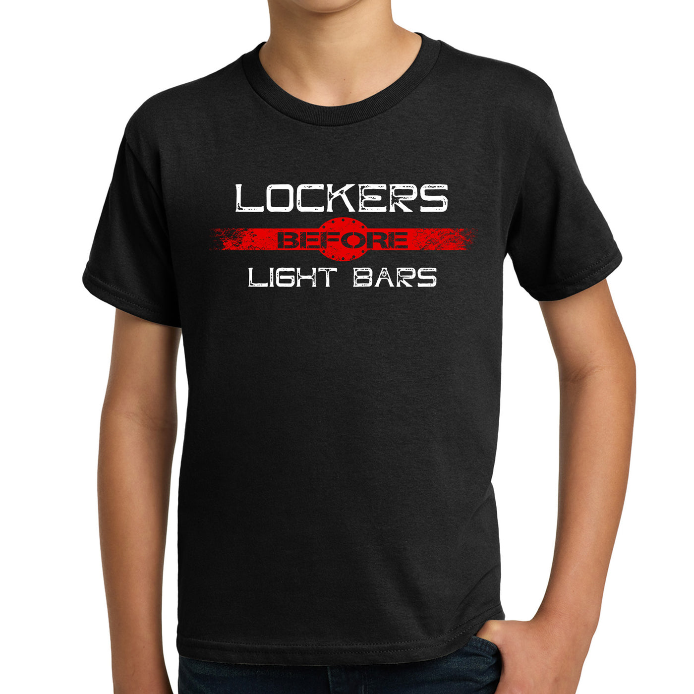 Lockers Before Light Bars Youth T-Shirt