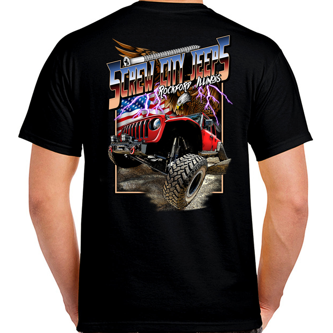 Screw City Jeeps Ultra American T-Shirt