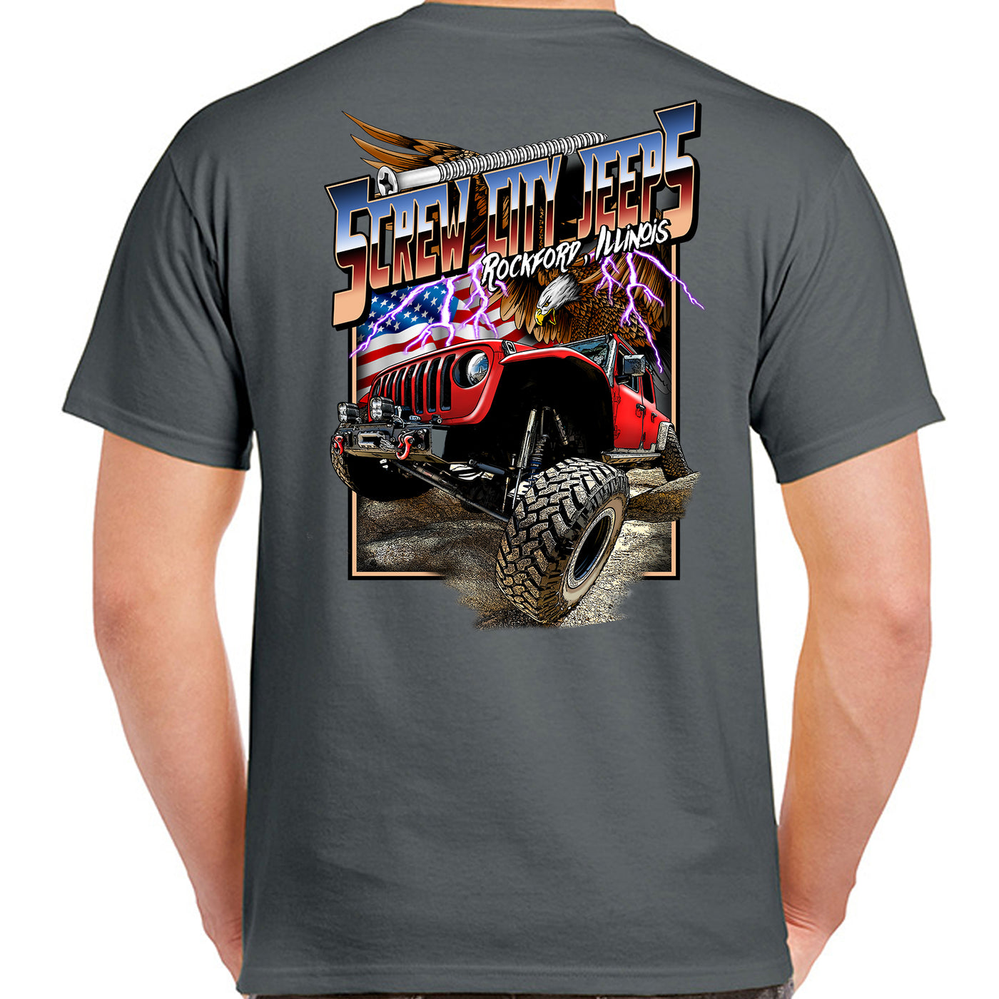 Screw City Jeeps Ultra American T-Shirt