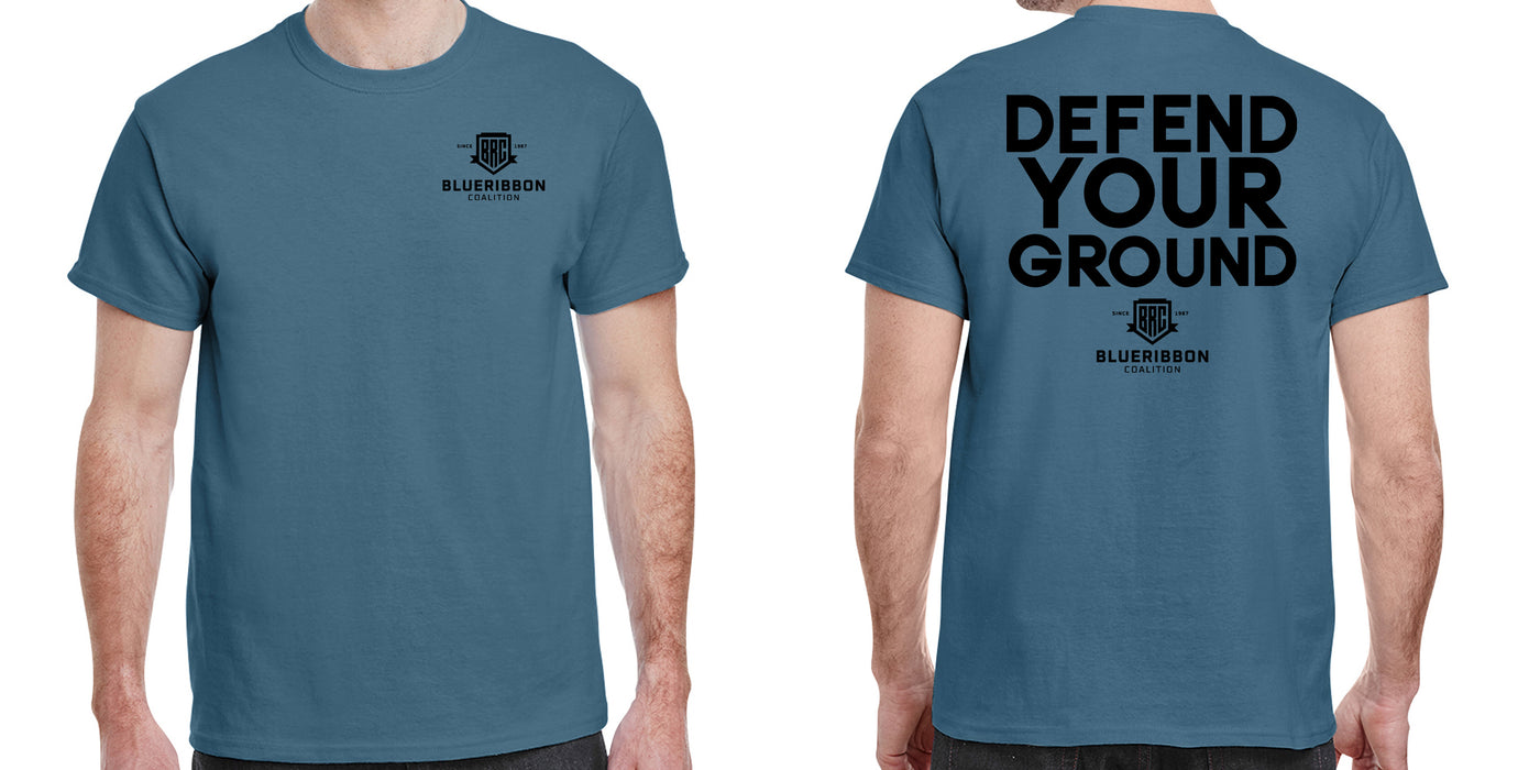 BlueRibbon Coalition DEFEND YOUR GROUND Blue T-shirt