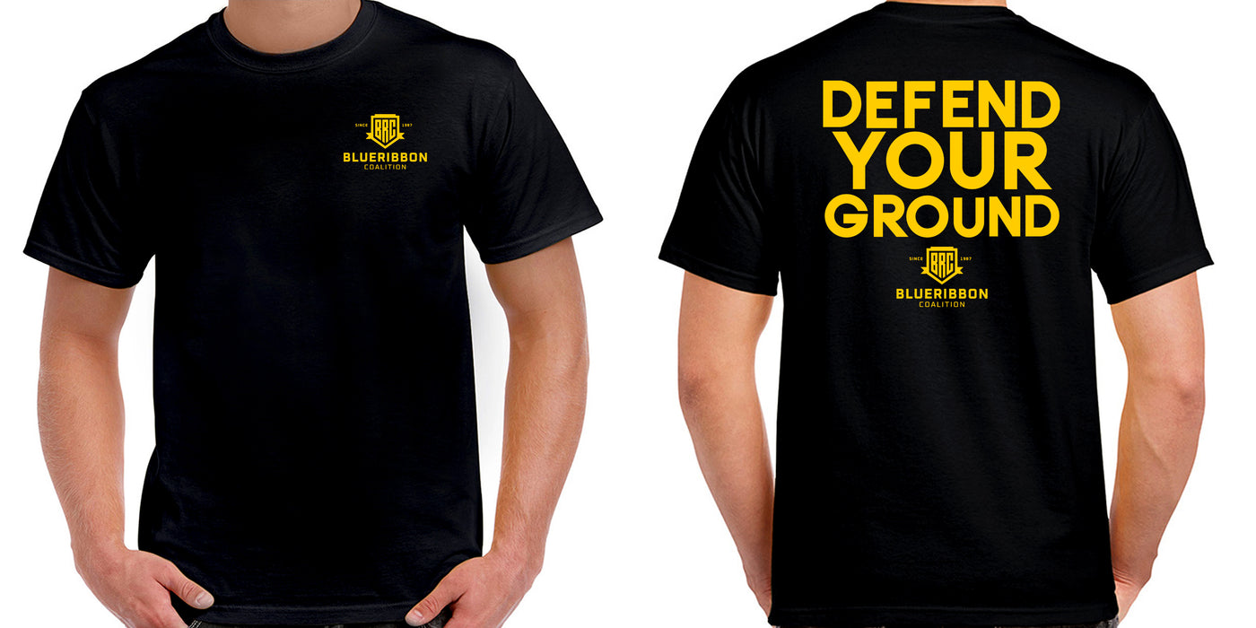 BlueRibbon Coalition DEFEND YOUR GROUND Black T-shirt