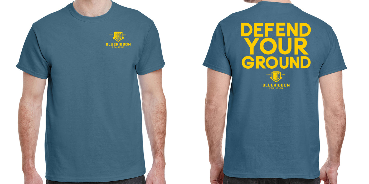 BlueRibbon Coalition DEFEND YOUR GROUND Blue T-shirt