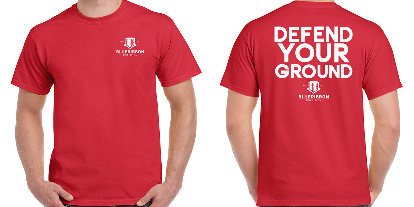 BlueRibbon Coalition DEFEND YOUR GROUND Red T-shirt